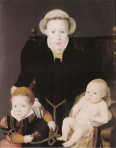 Anna van Hertsbeke and her Daughter Catharina and Son Jan Baptiste by Bernaert de Rijckere