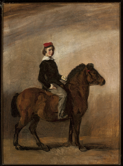 Artist’s son on a pony by Piotr Michałowski