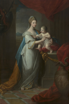 Augusta, Duchess of Brunswick, with her son by Angelica Kauffman