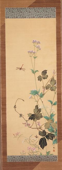 Autumn Flowers [left of a pair] by Oki Ichiga