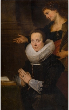 Barbara Kegeleers with Saint Barbara by Cornelis de Vos