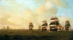 Beginning of Knowles' action off Havana, 1 October 1748 by Samuel Scott