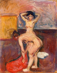 Bending and upright Nude by Edvard Munch