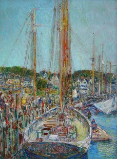 Boat Landing, Gloucester by Childe Hassam