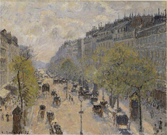 Boulevard Montmartre, Spring by Camille Pissarro