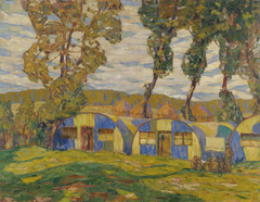 Camouflage Huts, Villers-au-Bois by A Y Jackson