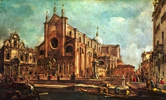 Campo of Santi Giovanni et Paolo, with the Scuola di San Marco in Venice by Francesco Guardi