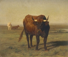 Cattle in Landscape by Auguste Bonheur