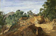 Châtaigneraie rocheuse (Morvan ou Auvergne) by Jean-Baptiste-Camille Corot