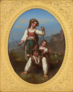 Children at play by an unknown artist after Johann Baptist Kirner