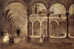 Cloister in Venice by Francesco Guardi