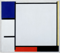 Composition with Blue, Yellow, Red, Black, and Gray by Piet Mondrian