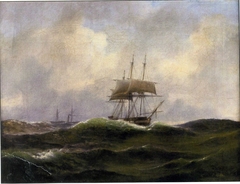 Cruisers and steamers in severe weather by Carl Bille