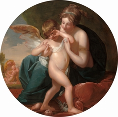 Cupid, Stung by a Bee, Is Cherished by his Mother by Benjamin West