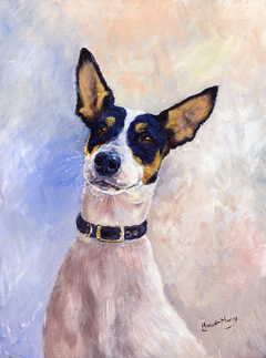 Daisy - Portrait of a Ratonero Bodeguero Andaluz by Margaret Merry