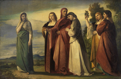 Dante und die edlen Frauen von Ravenna by Anselm Feuerbach