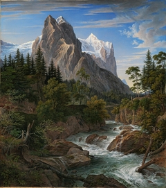 Das Wetterhorn mit dem Reichenbachtal by Joseph Anton Koch