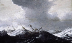 Dutch Shipping in Heavy Seas by Pieter Mulier the Elder