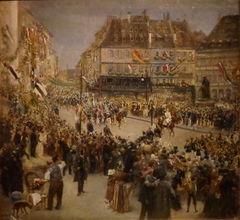 Entrée du Kaiser à Strasbourg après la parade by Max Lieberg