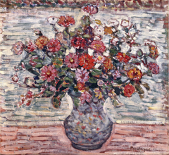 Flowers in a Vase (Zinnias) by Maurice Prendergast