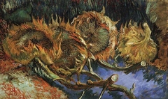 Four Withered Sunflowers by Vincent van Gogh