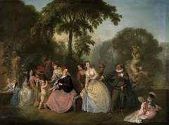 Gesellschaft im Park by Christian Wilhelm Ernst Dietrich