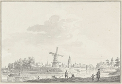 Gezicht op de stad Buren by Pieter Jan van Liender