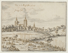 Gezicht op Soignies by Josua de Grave