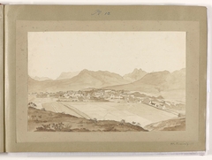 Gezicht op Stellenbosch; Drakenberg; Simonsberg; Kaap de Goede Hoop by Adrianus Johannes Bik