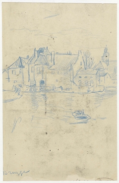 Gezicht te Brugge by Adolf le Comte