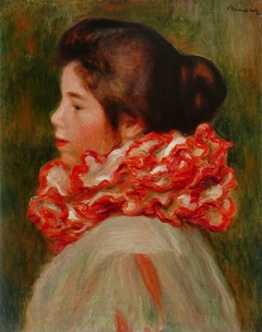 Girl in a Red Ruff by Auguste Renoir