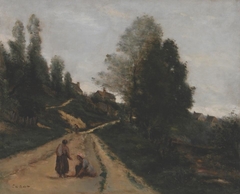 Gouvieux, près Chantilly. Chemin montant by Jean-Baptiste-Camille Corot