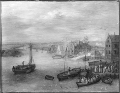 Hafenstädtchen (zugeschrieben) by Peeter Gijsels