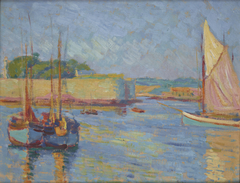 Harbour at Concarneau by Józef Pankiewicz