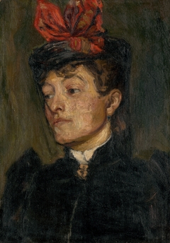 Head of a Lady in a Hat by Jozef Hanula