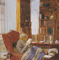 Henrik Nikolaj Krøyer in his study. by Peder Severin Krøyer