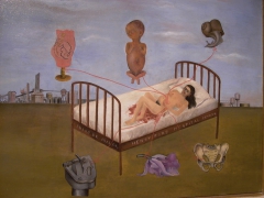 Henry Ford Hospital or The Flying Bed by Frida Kahlo