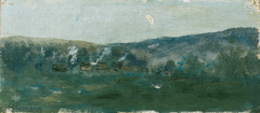 Hidden Landscape with Crescent Moon by Theodor von Hörmann