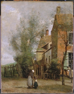 House in the Village of Saint-Martin, near Boulogne-sur-Mer by Jean-Baptiste-Camille Corot