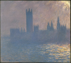 Houses of Parliament, Sunlight Effect (Le Parlement, effet de soleil) by Claude Monet