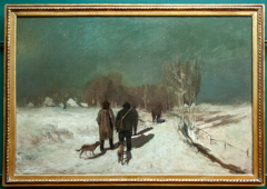 Hunters in the Snow by Adriaan Jozef Heymans