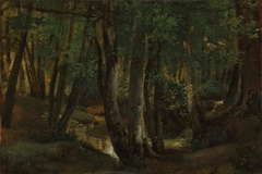 Interior of a Wood at Pierrefitte by Robert Léopold Leprince