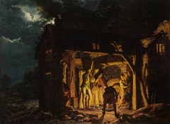 Iron Forge Viewed from Without by Joseph Wright of Derby