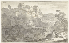 Italiaans landschap by Adriaen van der Kabel