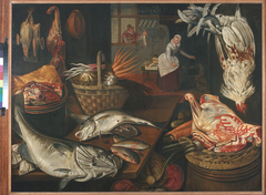 Kitchen Piece by Pieter Cornelisz van Rijck