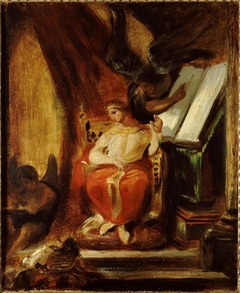 L'empereur Justinien composant ses Institutes by Eugène Delacroix