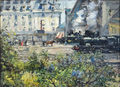 La gare au printemps by Louis Beysson