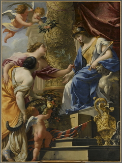 La Prudence amène la Paix et l'Abondance by Simon Vouet