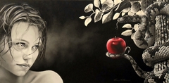 La tentazione - oil on canvas 50x100 by Franco Cisternino