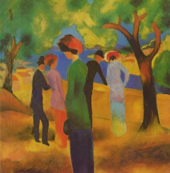 Lady in a Green Jacket by August Macke